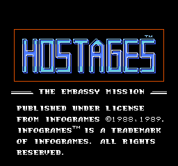 Hostages - The Embassy Mission Title Screen